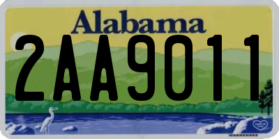 AL license plate 2AA9011