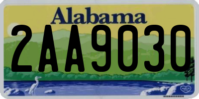 AL license plate 2AA9030