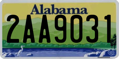 AL license plate 2AA9031