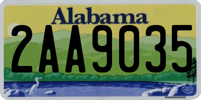 AL license plate 2AA9035