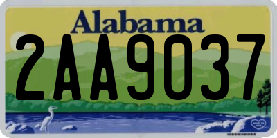 AL license plate 2AA9037