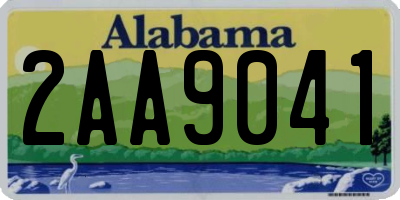AL license plate 2AA9041