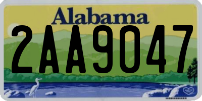 AL license plate 2AA9047