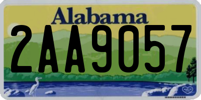AL license plate 2AA9057
