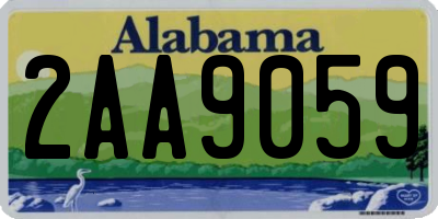 AL license plate 2AA9059