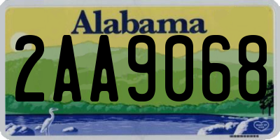 AL license plate 2AA9068