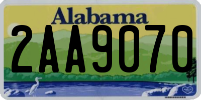 AL license plate 2AA9070