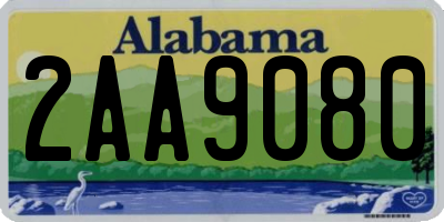 AL license plate 2AA9080