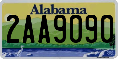 AL license plate 2AA9090