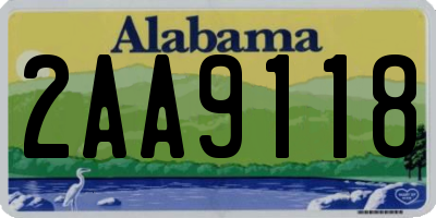 AL license plate 2AA9118