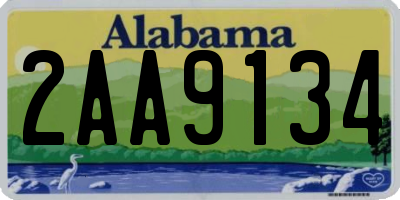 AL license plate 2AA9134