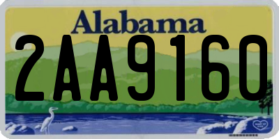 AL license plate 2AA9160