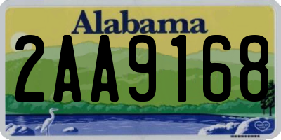 AL license plate 2AA9168