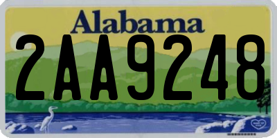 AL license plate 2AA9248