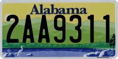 AL license plate 2AA9311