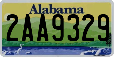 AL license plate 2AA9329