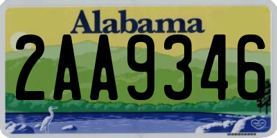 AL license plate 2AA9346