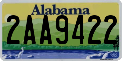 AL license plate 2AA9422