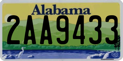 AL license plate 2AA9433