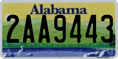 AL license plate 2AA9443