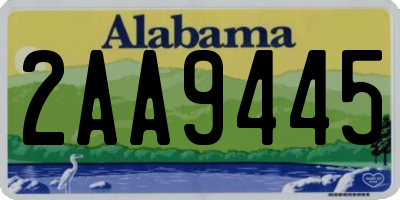 AL license plate 2AA9445