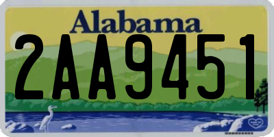 AL license plate 2AA9451