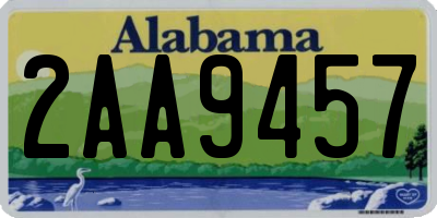 AL license plate 2AA9457