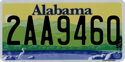 AL license plate 2AA9460