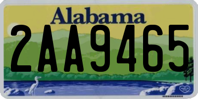 AL license plate 2AA9465