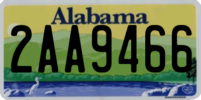 AL license plate 2AA9466