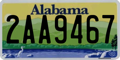 AL license plate 2AA9467