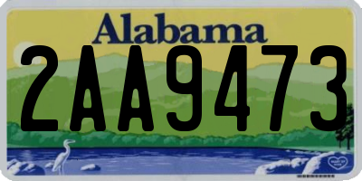 AL license plate 2AA9473
