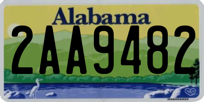 AL license plate 2AA9482