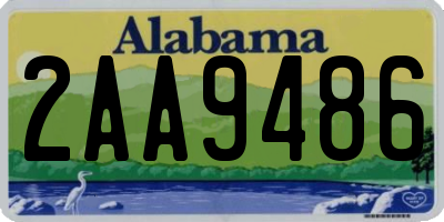 AL license plate 2AA9486