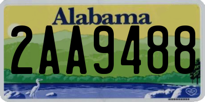 AL license plate 2AA9488