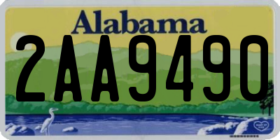 AL license plate 2AA9490