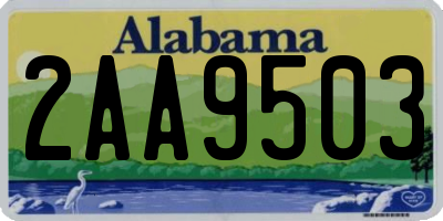 AL license plate 2AA9503