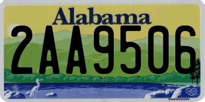 AL license plate 2AA9506