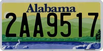 AL license plate 2AA9517