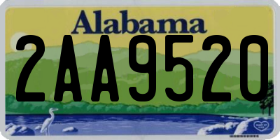 AL license plate 2AA9520