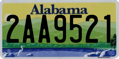 AL license plate 2AA9521