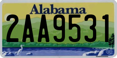 AL license plate 2AA9531