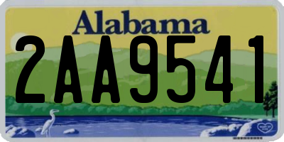 AL license plate 2AA9541
