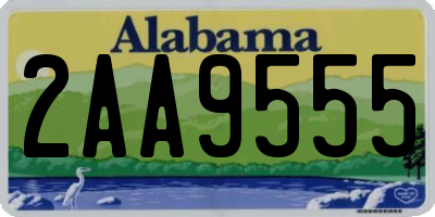 AL license plate 2AA9555