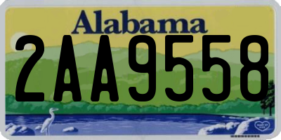 AL license plate 2AA9558