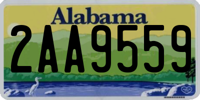 AL license plate 2AA9559