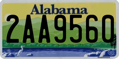 AL license plate 2AA9560