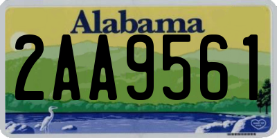 AL license plate 2AA9561