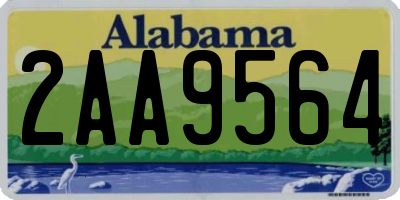 AL license plate 2AA9564