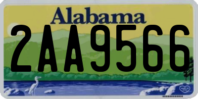 AL license plate 2AA9566
